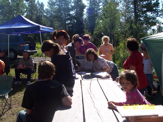 2006 family reunion in Yellowstone National Park